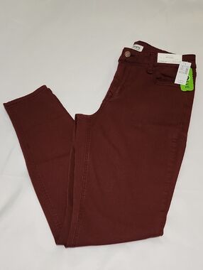 Maurices Women's Skinny Jeans in Deep Burgundy